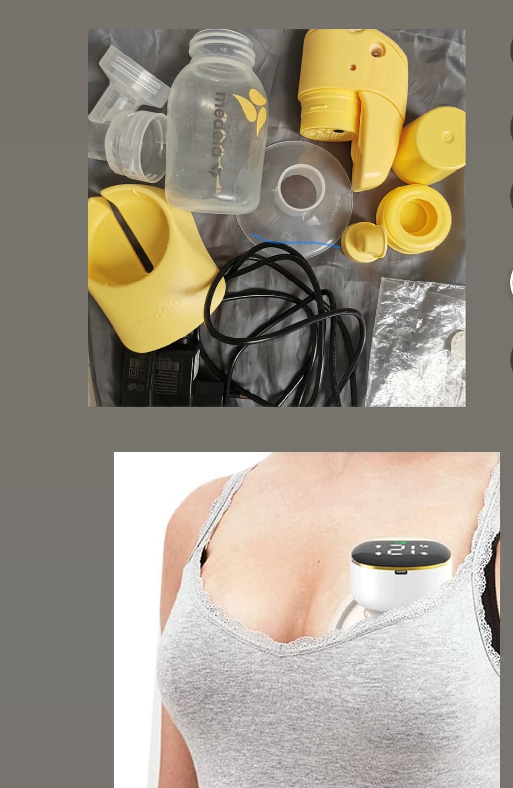 Elektryczny laktator do noszenia, cichy, niewidoczny, przenośny, inteligentny 🍼